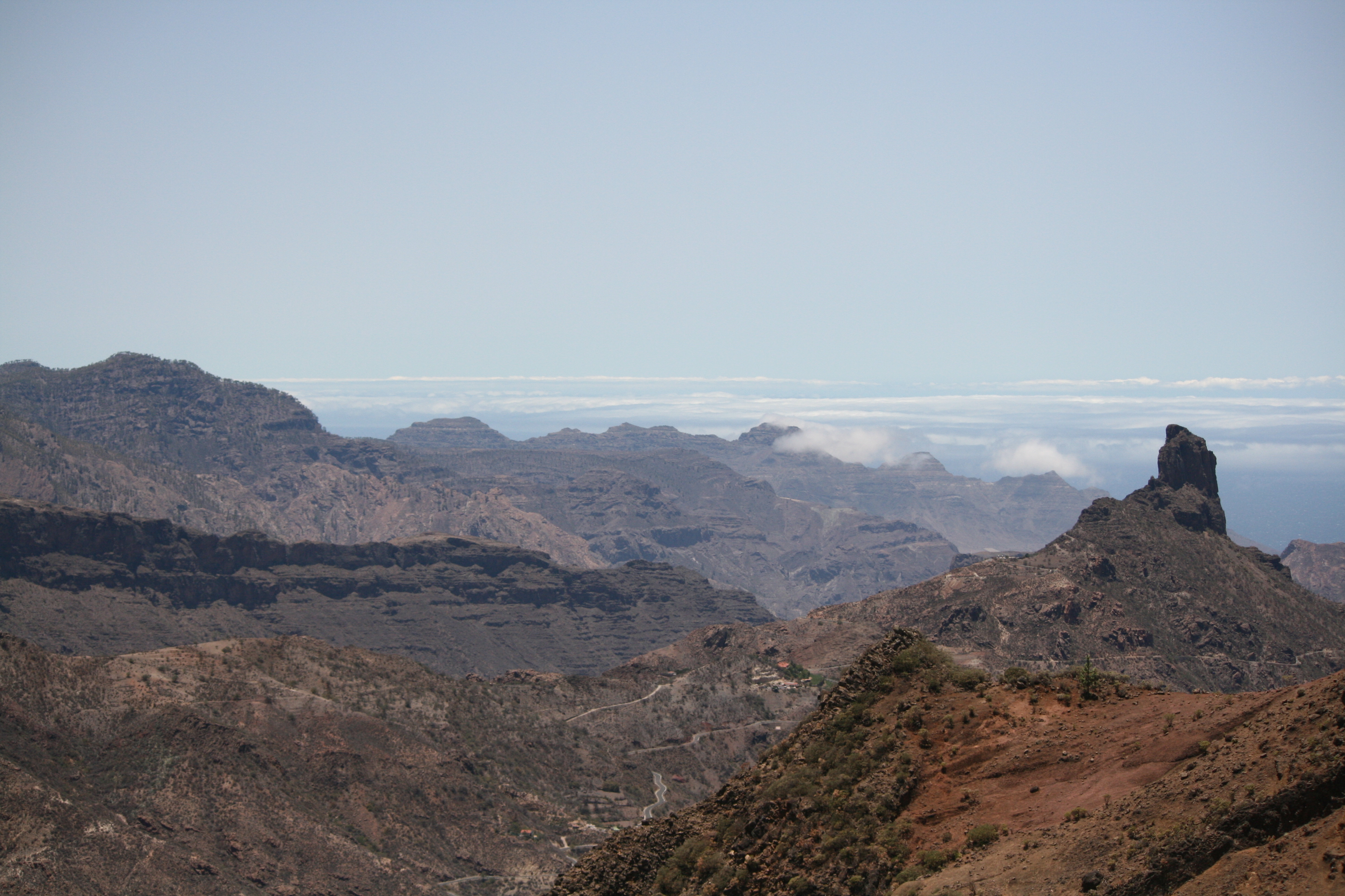 Mountain through the clouds